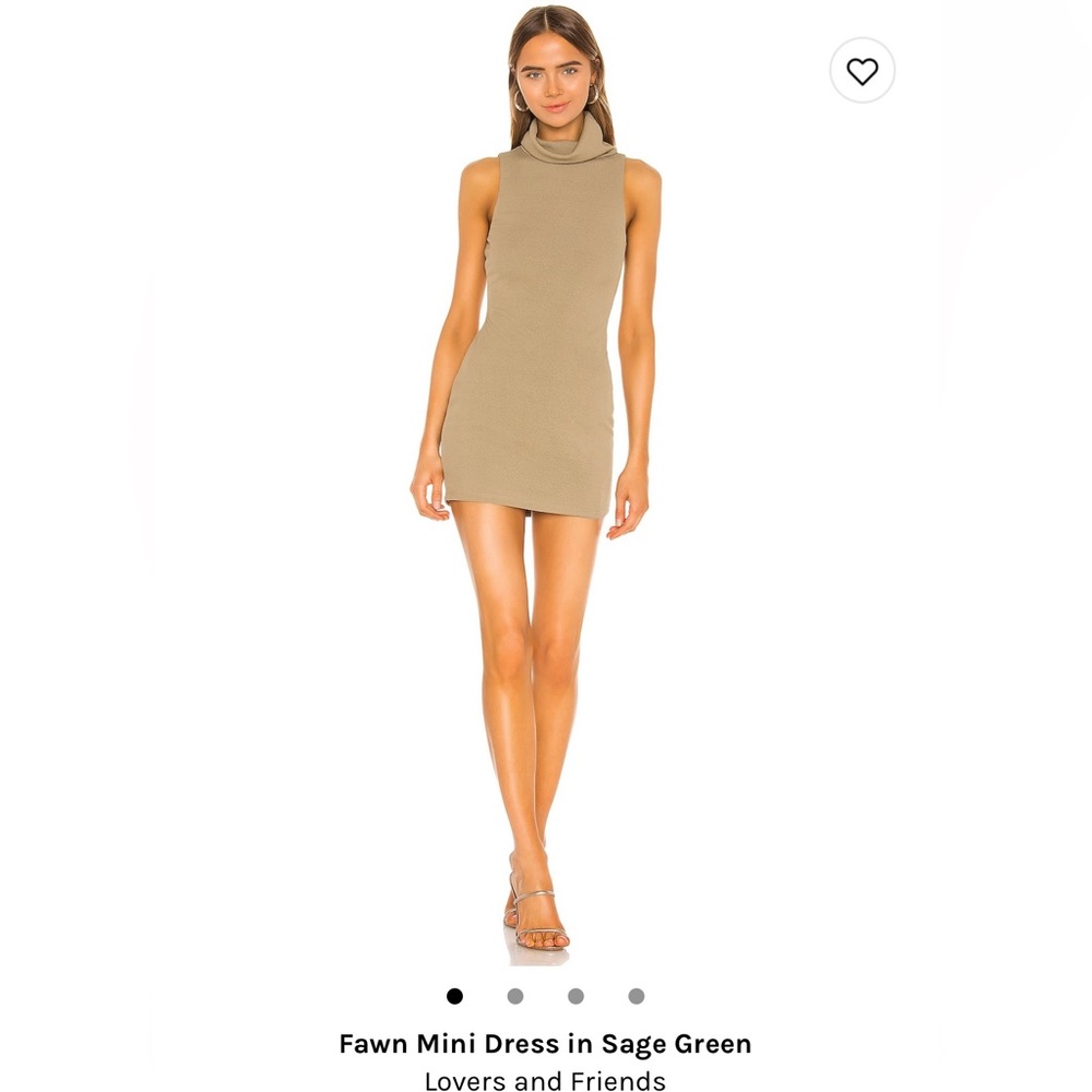 Lovers and Friends Fawn Mini Dress in Sage Green